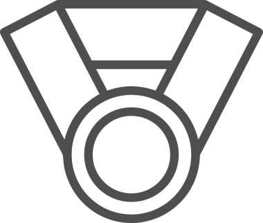 Kazanan Siyah ve Beyaz Logo Simgesi Markalaşma ve Tasarım için PNG Biçiminde