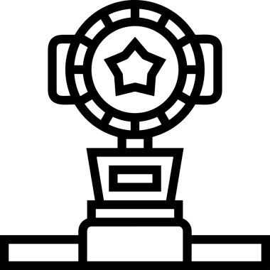 Kazanan Siyah ve Beyaz Logo Simgesi Markalaşma ve Tasarım için PNG Biçiminde