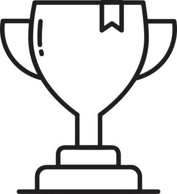 Kazanan Siyah ve Beyaz Logo Simgesi Markalaşma ve Tasarım için PNG Biçiminde
