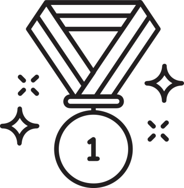 Kazanan Siyah ve Beyaz Logo Simgesi Markalaşma ve Tasarım için PNG Biçiminde