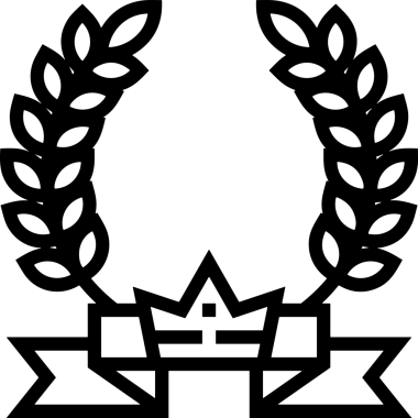 Kazanan Siyah ve Beyaz Logo Simgesi Markalaşma ve Tasarım için PNG Biçiminde