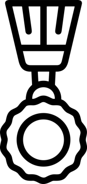 Kazanan Siyah ve Beyaz Logo Simgesi Markalaşma ve Tasarım için PNG Biçiminde