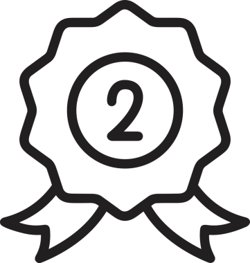 Kazanan Siyah ve Beyaz Logo Simgesi Markalaşma ve Tasarım için PNG Biçiminde