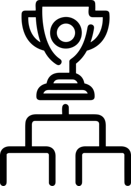 Kazanan Siyah ve Beyaz Logo Simgesi Markalaşma ve Tasarım için PNG Biçiminde