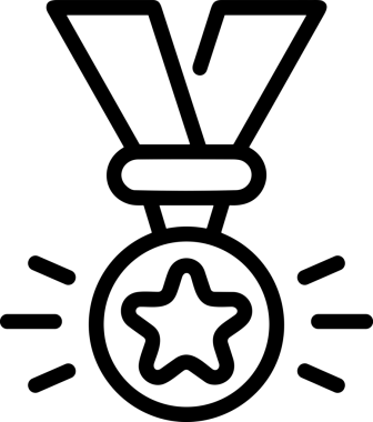 Kazanan Siyah ve Beyaz Logo Simgesi Markalaşma ve Tasarım için PNG Biçiminde