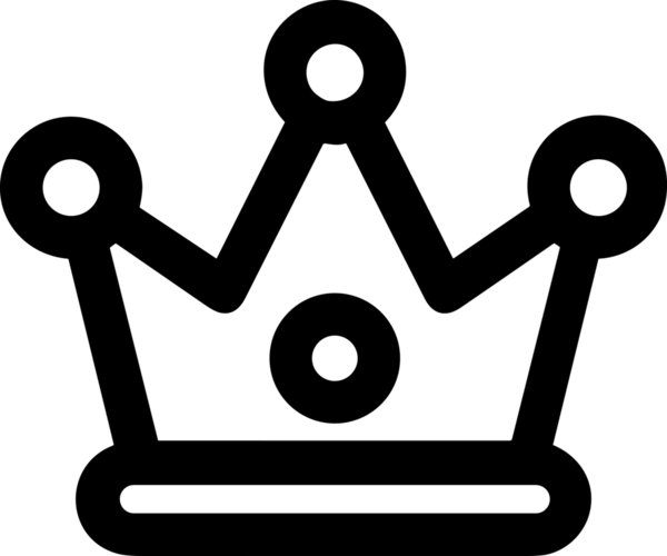 Kazanan Siyah ve Beyaz Logo Simgesi Markalaşma ve Tasarım için PNG Biçiminde