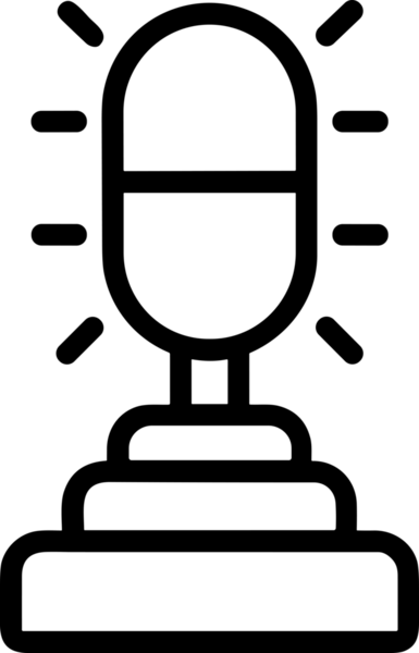 Kazanan Siyah ve Beyaz Logo Simgesi Markalaşma ve Tasarım için PNG Biçiminde