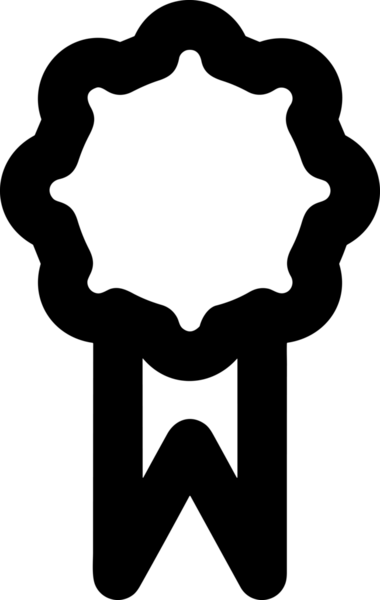 Kazanan Siyah ve Beyaz Logo Simgesi Markalaşma ve Tasarım için PNG Biçiminde