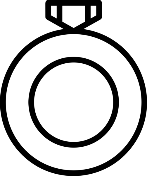 Kazanan Siyah ve Beyaz Logo Simgesi Markalaşma ve Tasarım için PNG Biçiminde