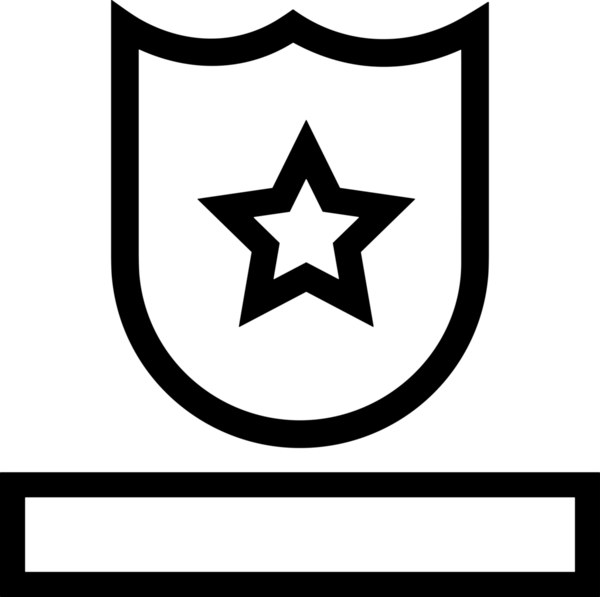 Kazanan Siyah ve Beyaz Logo Simgesi Markalaşma ve Tasarım için PNG Biçiminde