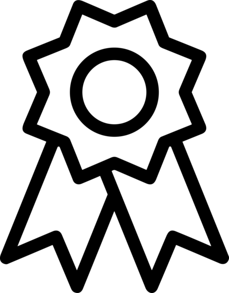 Kazanan Siyah ve Beyaz Logo Simgesi Markalaşma ve Tasarım için PNG Biçiminde