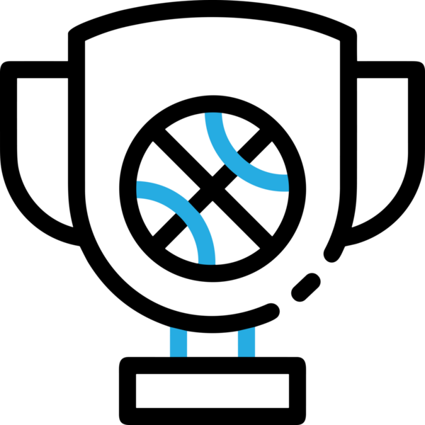 Kazanan Siyah ve Beyaz Logo Simgesi Markalaşma ve Tasarım için PNG Biçiminde