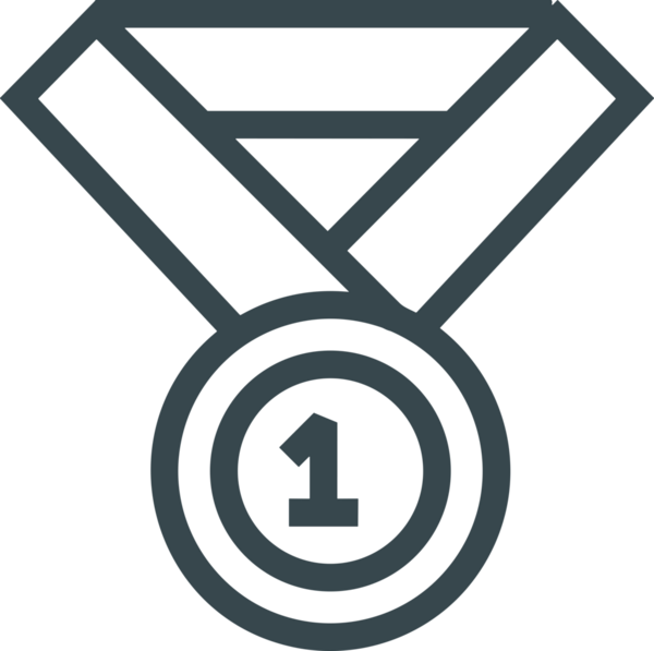 Kazanan Siyah ve Beyaz Logo Simgesi Markalaşma ve Tasarım için PNG Biçiminde