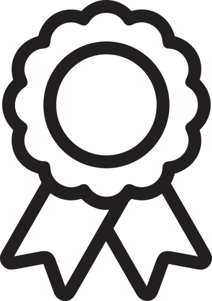 Kazanan Siyah ve Beyaz Logo Simgesi Markalaşma ve Tasarım için PNG Biçiminde