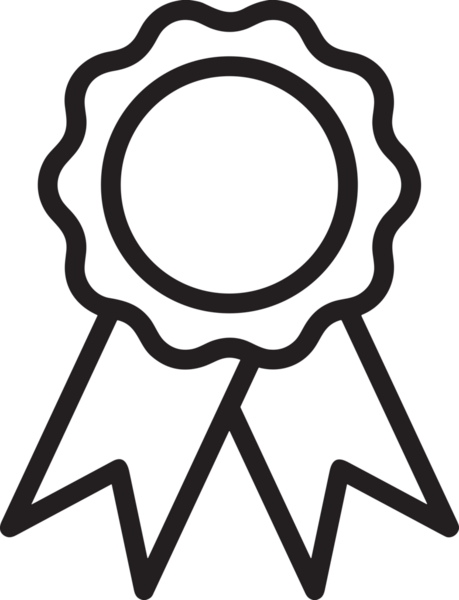 Kazanan Siyah ve Beyaz Logo Simgesi Markalaşma ve Tasarım için PNG Biçiminde