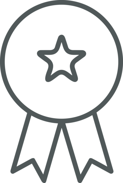 Kazanan Siyah ve Beyaz Logo Simgesi Markalaşma ve Tasarım için PNG Biçiminde