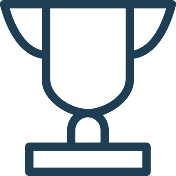 Kazanan Siyah ve Beyaz Logo Simgesi Markalaşma ve Tasarım için PNG Biçiminde