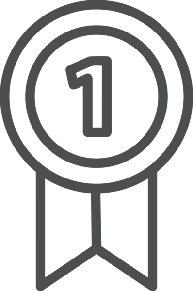 Kazanan Siyah ve Beyaz Logo Simgesi Markalaşma ve Tasarım için PNG Biçiminde