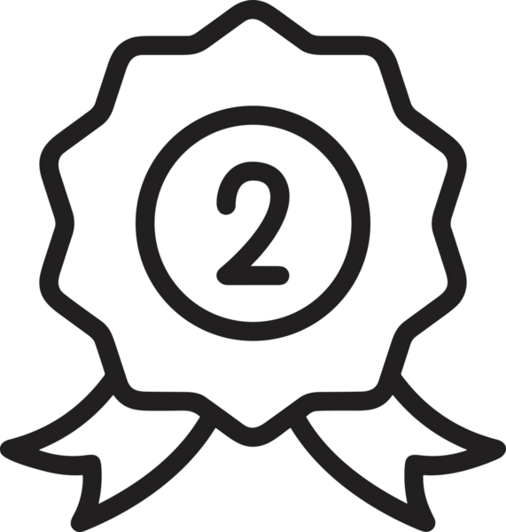 Kazanan Siyah ve Beyaz Logo Simgesi Markalaşma ve Tasarım için PNG Biçiminde