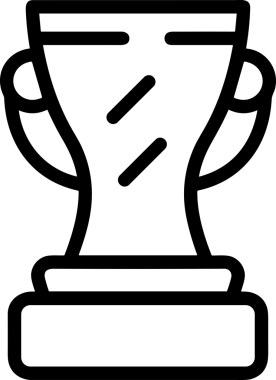 Kazanan Siyah ve Beyaz Logo Simgesi Markalaşma ve Tasarım için PNG Biçiminde