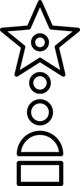 Kazanan Siyah ve Beyaz Logo Simgesi Markalaşma ve Tasarım için PNG Biçiminde