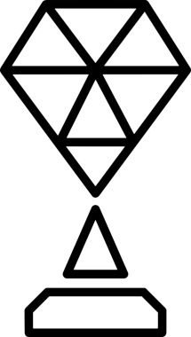 Kazanan Siyah ve Beyaz Logo Simgesi Markalaşma ve Tasarım için PNG Biçiminde