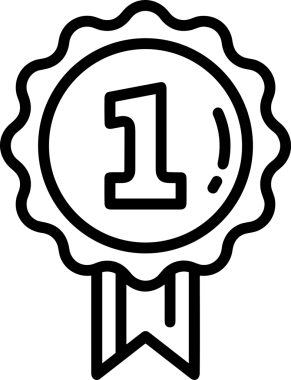 Kazanan Siyah ve Beyaz Logo Simgesi Markalaşma ve Tasarım için PNG Biçiminde