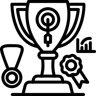 Kazanan Siyah ve Beyaz Logo Simgesi Markalaşma ve Tasarım için PNG Biçiminde