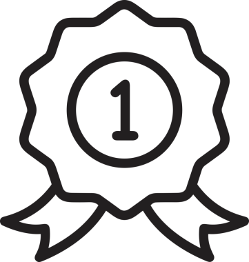 Kazanan Siyah ve Beyaz Logo Simgesi Markalaşma ve Tasarım için PNG Biçiminde