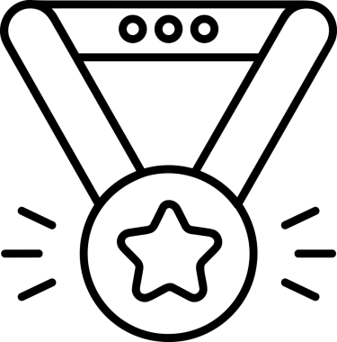 Kazanan Siyah ve Beyaz Logo Simgesi Markalaşma ve Tasarım için PNG Biçiminde