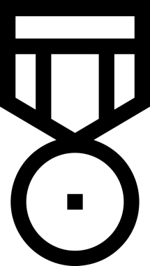 Kazanan Siyah ve Beyaz Logo Simgesi Markalaşma ve Tasarım için PNG Biçiminde