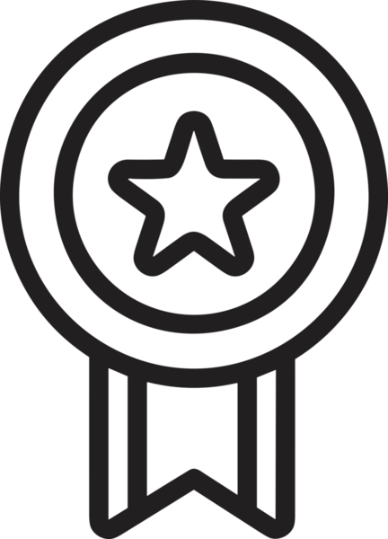 Kazanan Siyah ve Beyaz Logo Simgesi Markalaşma ve Tasarım için PNG Biçiminde