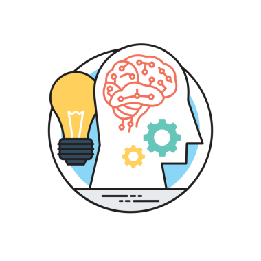 Yapay zeka simgesi png biçimi basit ai outline logo tasarım makinesi öğrenme sembolü nöral ağ dijital beyin ikonu grafik gösterimi izole edilmiş düz vektör modern minimalist biçim