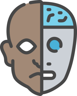 Yapay zeka simgesi png biçimi basit ai outline logo tasarım makinesi öğrenme sembolü nöral ağ dijital beyin ikonu grafik gösterimi izole edilmiş düz vektör modern minimalist biçim