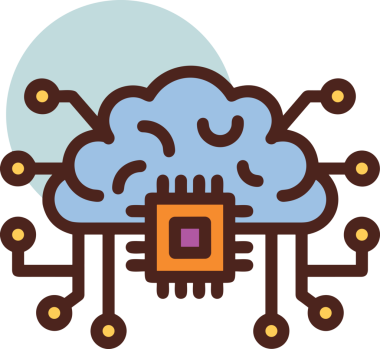 Yapay zeka simgesi png biçimi basit ai outline logo tasarım makinesi öğrenme sembolü nöral ağ dijital beyin ikonu grafik gösterimi izole edilmiş düz vektör modern minimalist biçim