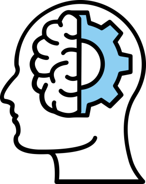 Yapay zeka simgesi png biçimi basit ai outline logo tasarım makinesi öğrenme sembolü nöral ağ dijital beyin ikonu grafik gösterimi izole edilmiş düz vektör modern minimalist biçim