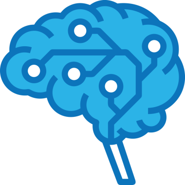 Yapay zeka simgesi png biçimi basit ai outline logo tasarım makinesi öğrenme sembolü nöral ağ dijital beyin ikonu grafik gösterimi izole edilmiş düz vektör modern minimalist biçim