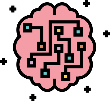 Yapay zeka simgesi png biçimi basit ai outline logo tasarım makinesi öğrenme sembolü nöral ağ dijital beyin ikonu grafik gösterimi izole edilmiş düz vektör modern minimalist biçim