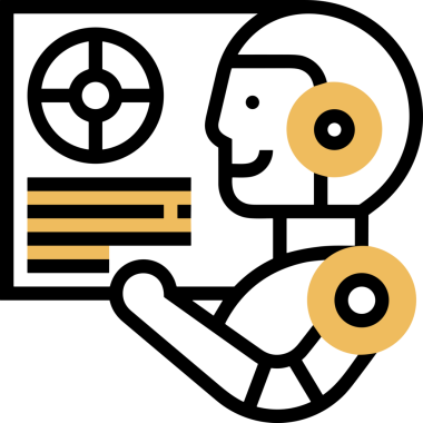 Yapay zeka simgesi png biçimi basit ai outline logo tasarım makinesi öğrenme sembolü nöral ağ dijital beyin ikonu grafik gösterimi izole edilmiş düz vektör modern minimalist biçim