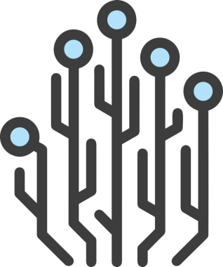 Yapay zeka simgesi png biçimi basit ai outline logo tasarım makinesi öğrenme sembolü nöral ağ dijital beyin ikonu grafik gösterimi izole edilmiş düz vektör modern minimalist biçim