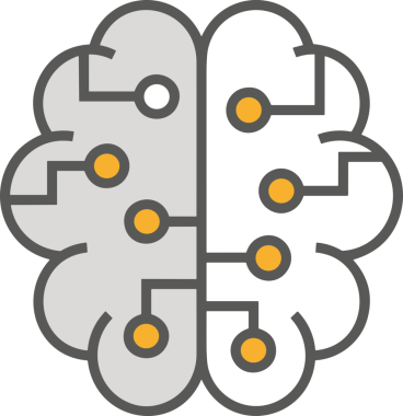 Yapay zeka simgesi png biçimi basit ai outline logo tasarım makinesi öğrenme sembolü nöral ağ dijital beyin ikonu grafik gösterimi izole edilmiş düz vektör modern minimalist biçim