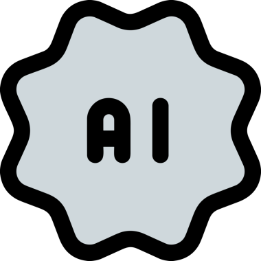 Yapay zeka simgesi png biçimi basit ai outline logo tasarım makinesi öğrenme sembolü nöral ağ dijital beyin ikonu grafik gösterimi izole edilmiş düz vektör modern minimalist biçim