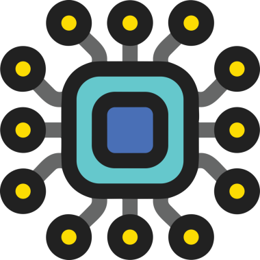 Yapay zeka simgesi png biçimi basit ai outline logo tasarım makinesi öğrenme sembolü nöral ağ dijital beyin ikonu grafik gösterimi izole edilmiş düz vektör modern minimalist biçim