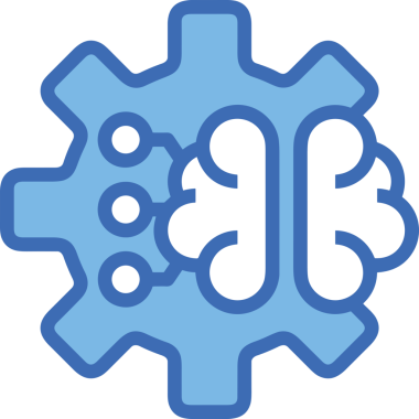 Yapay zeka simgesi png biçimi basit ai outline logo tasarım makinesi öğrenme sembolü nöral ağ dijital beyin ikonu grafik gösterimi izole edilmiş düz vektör modern minimalist biçim