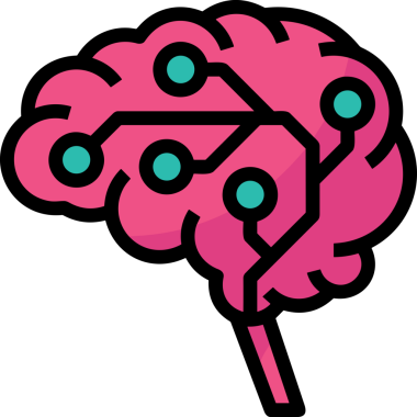 Yapay zeka simgesi png biçimi basit ai outline logo tasarım makinesi öğrenme sembolü nöral ağ dijital beyin ikonu grafik gösterimi izole edilmiş düz vektör modern minimalist biçim