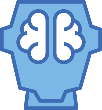 Yapay zeka simgesi png biçimi basit ai outline logo tasarım makinesi öğrenme sembolü nöral ağ dijital beyin ikonu grafik gösterimi izole edilmiş düz vektör modern minimalist biçim