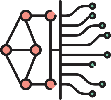 Yapay zeka simgesi png biçimi basit ai outline logo tasarım makinesi öğrenme sembolü nöral ağ dijital beyin ikonu grafik gösterimi izole edilmiş düz vektör modern minimalist biçim