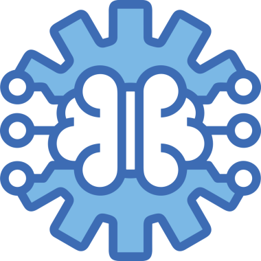 Yapay zeka simgesi png biçimi basit ai outline logo tasarım makinesi öğrenme sembolü nöral ağ dijital beyin ikonu grafik gösterimi izole edilmiş düz vektör modern minimalist biçim