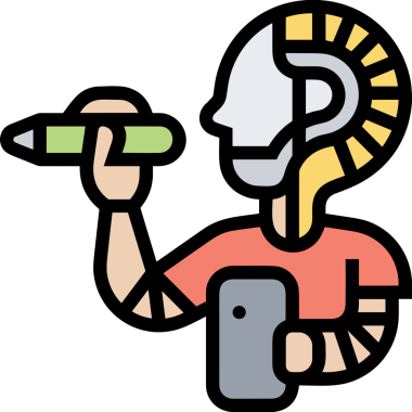 Yapay zeka simgesi png biçimi basit ai outline logo tasarım makinesi öğrenme sembolü nöral ağ dijital beyin ikonu grafik gösterimi izole edilmiş düz vektör modern minimalist biçim