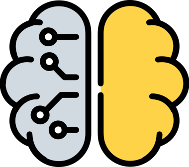 Yapay zeka simgesi png biçimi basit ai outline logo tasarım makinesi öğrenme sembolü nöral ağ dijital beyin ikonu grafik gösterimi izole edilmiş düz vektör modern minimalist biçim